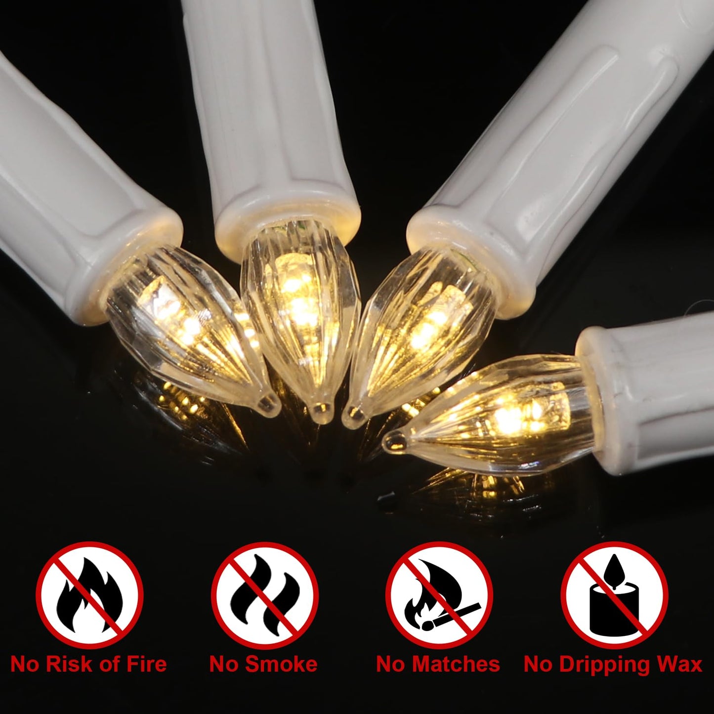 Wondise 30pcs Christmas Flameless Taper Candle Christmas Tree Candle Lights Battery Operated Candles with Remote & Timer, Plastic Flickering LED Candles for Christmas Holiday Home Garden Decor