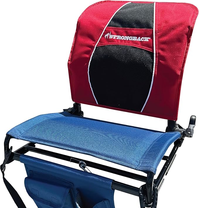 STRONGBACK Lumbar Support Stadium Seat for Bleachers – Ergonomic Chair with Back Support for Adults & All-Day Comfort
