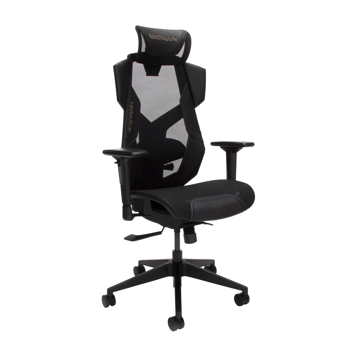 RESPAWN FLEXX Ergonomic Office and Gaming Chair with Lumbar Support - Breathable Mesh Recliner with Headrest & Adjustable Arms, Comfy Home Office Desk Chairs, Reclining Gaming Seat for Adults - Black
