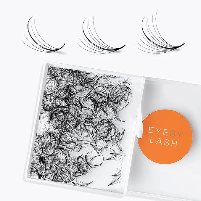 Eyesy Lash 500 Wispy Promade Fans - 9D 0.05 Size 13mm Curl D - Natural Wispy Lashes Loose Premade Lash Fans for Eyelash Extensions Handmade Pre Made Eyelashes for Spiky, Volume, Natural Look