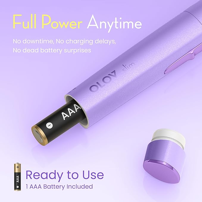 Facial Hair Removal for Women, Painless Eyebrow Trimmer with Pivoting Head, Electric Battery Operated Body Hair Remover with 2 Replaceable Blade for Face Neck Chin Bikini, Purple