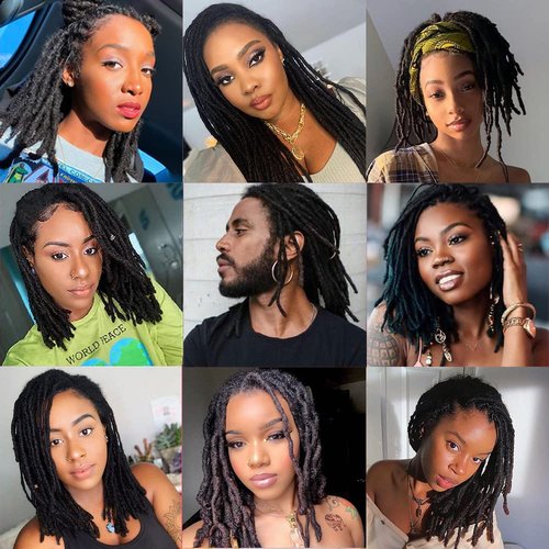 0.2cm 6inch 60 Strands 100% Real Human Hair Dreadlock Extensions For Men/Women Full Head Handmade Permanent Loc Extensions Bundles Can Be Dyed Bleached Curled and Needles