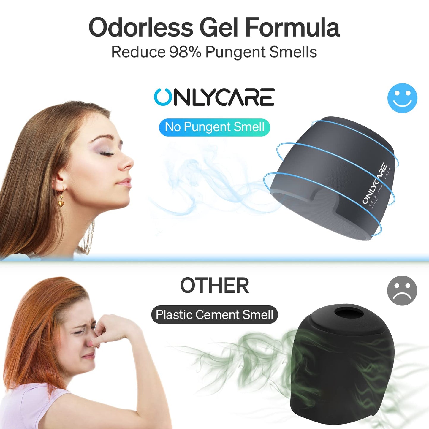 ONLYCARE Migraine Relief Cap,Soothing Migraine Mask,Upgraded Odorless Gel Ice Head Wrap, Hot and Cold Therapy, FSA or HSA Eligible Headache Ice Pack for Tension and Stress(Grey)