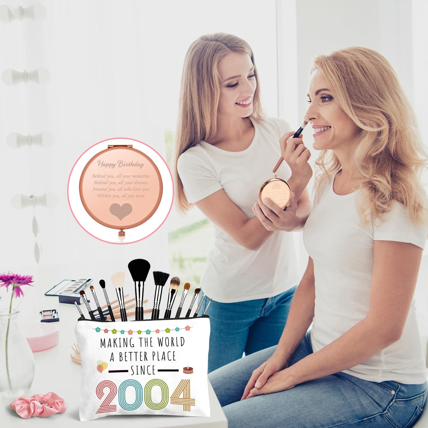 iAOVUEBY 21st Birthday Gifts for Her Women, Happy 21 Year Old Gift for Women Her, 21st Bday Baskets for Daughter Sister Friend, Gift for Female Born in 2004, 21 Fabulous