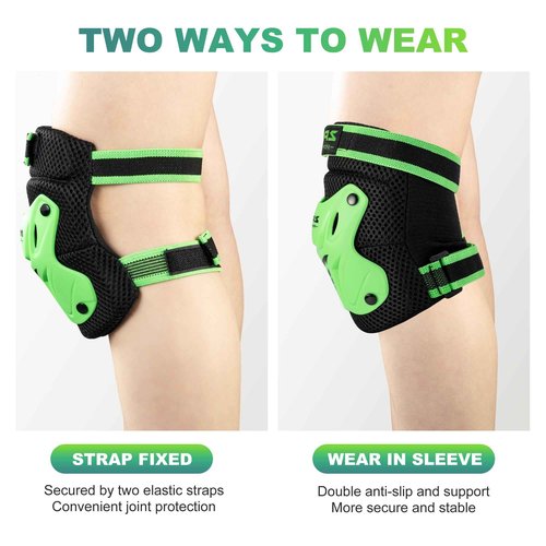2PM SPORTS Green M Inline Skates & Green M Protective Gear Set