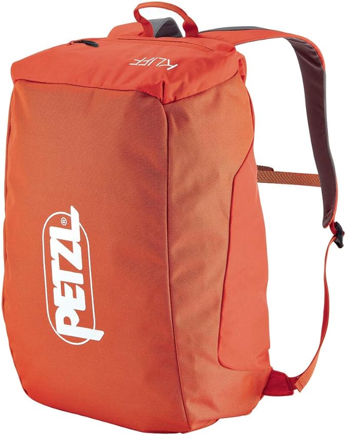 PETZL KLIFF Rope Bag - 36-Liter Rope Bag for Sport Climbing With Removable Tarp - Red/Orange