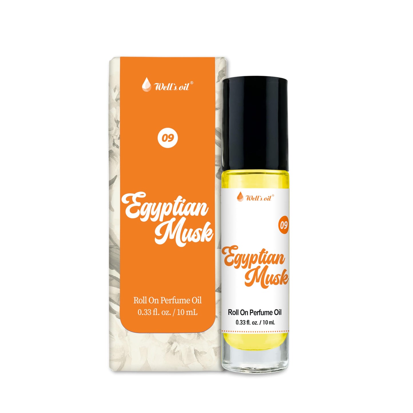 Well's Oil Roll-On Perfume Oil (Egyptian Musk) | Long-Lasting | Paraben-Free | 0.33 Fl Oz / 10 ml