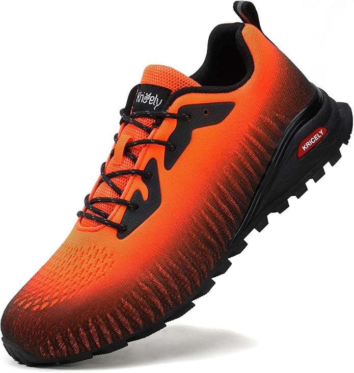 Kricely Men's Trail Running Shoes Fashion Walking Hiking Sneakers for Men Tennis Cross Training Shoe Outdoor Snearker Mens...