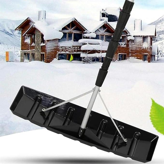 Adjustable 6.2-21ft Lightweight Aluminum Snow Rake - Portable Roof & Solar Panel Snow Removal Tool, Easy Clearing for Seniors