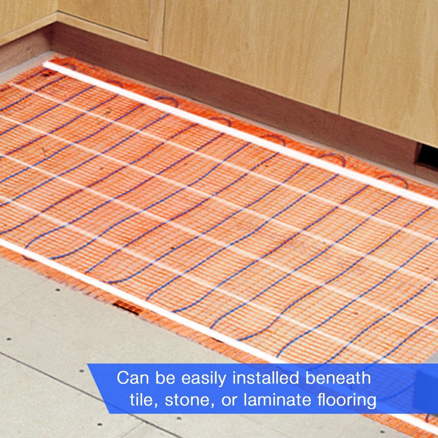 SunTouch TapeMat Electric Under Floor Heating Kit with ConnectPlus Smart Thermostat, 2.0' x 12.5' (25 Sq. Ft.), 120V (12001225-KIT-CPWiFi)