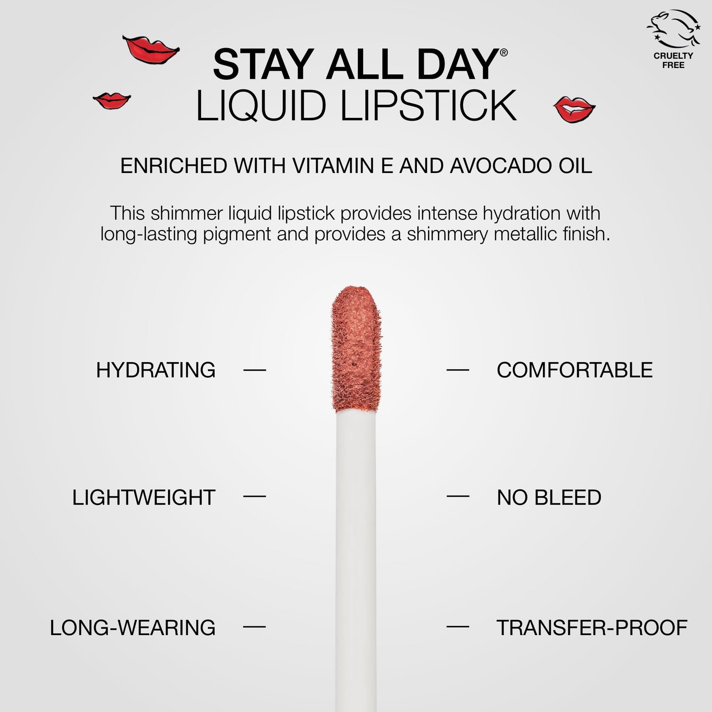 stila Stay All Day Liquid Lipstick, Shimmering Metallic Long-Lasting Color Wear, No Transfer Hydrating, Lightweight with vitamin