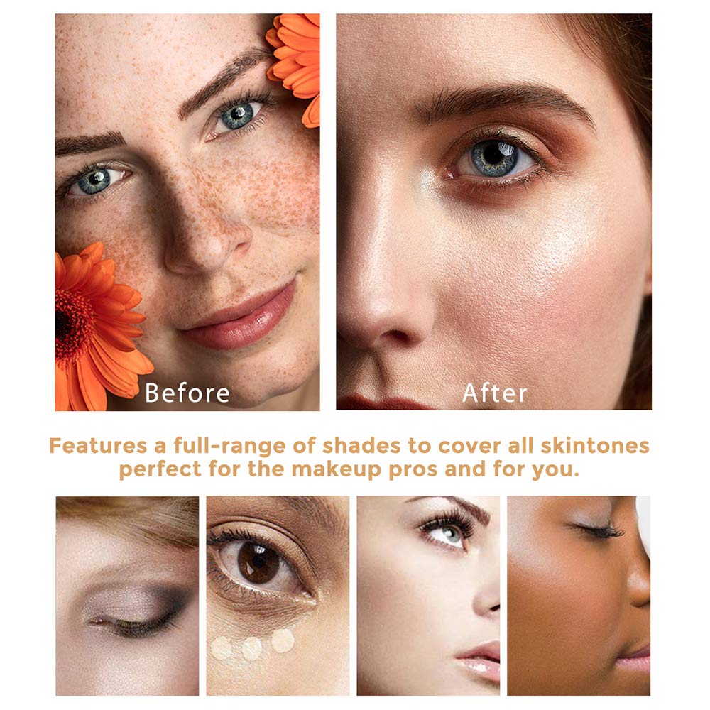TLM Colour Changing Foundation, 2Pack Flawless Color Changing Foundation Makeup Base Moisturizing Liquid Foundation for Women, C