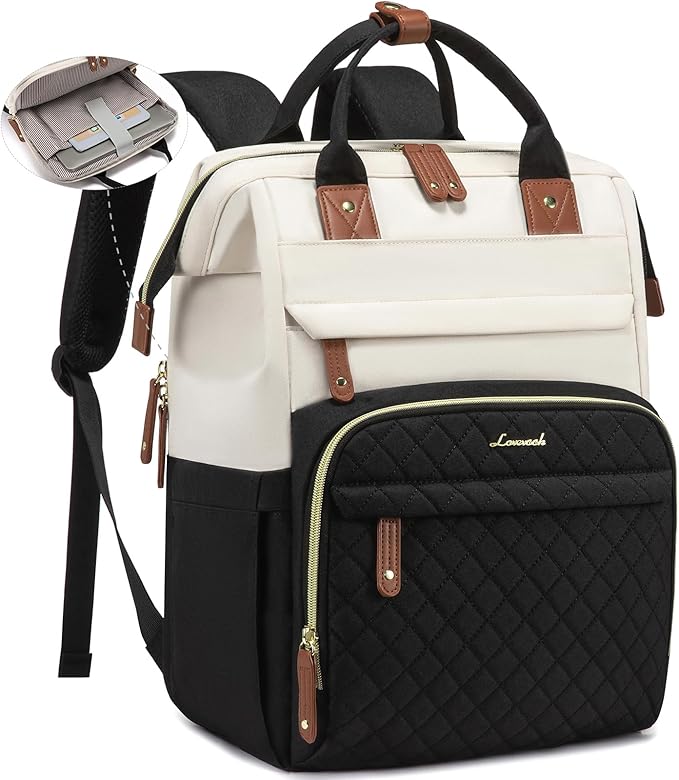 LOVEVOOK Laptop Backpack for Women, 15.6'' Waterproof Nurse Bag Teacher Work Backpack Purse for Women, Travel Computer Bac...