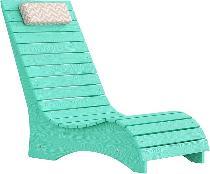 Homenjoy HDPS Pool Lounge Chairs, Use in Pools Lounge Chairs up to 10-Inches of Water, Chaise Chairs with Headrest, Lounge Chair Outdoor, Fade-Resistant Pool Lounger for Deck