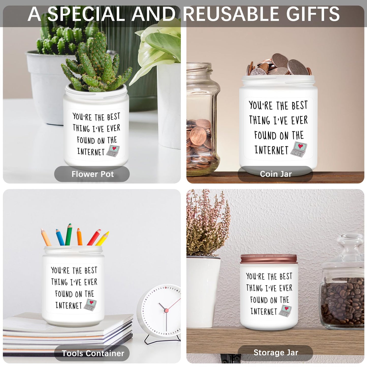 Homsolver Gifts for Her, Girlfriend, Wife, Funny Lavender Candle Unique Valentines Anniversary Christmas Birthday Gifts for Her, Girlfriend