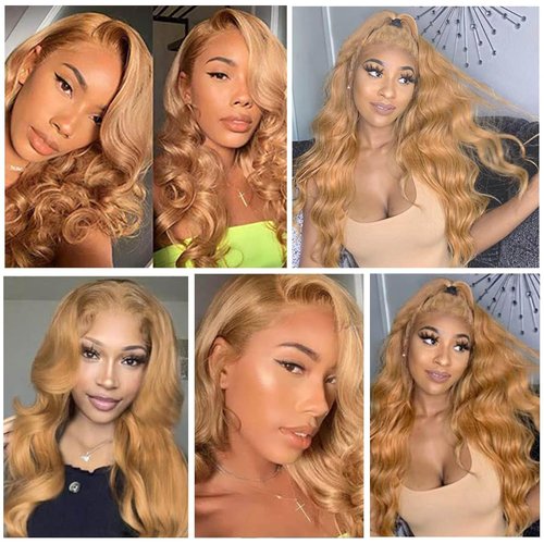 Habiliana Bundles Human Hair 20 22 24 Inch Body Wave Brown 27 Human Hair Bundles 11A Unprocessed Brazilian Virgin Quick Weave Hair Extensions for Black Women