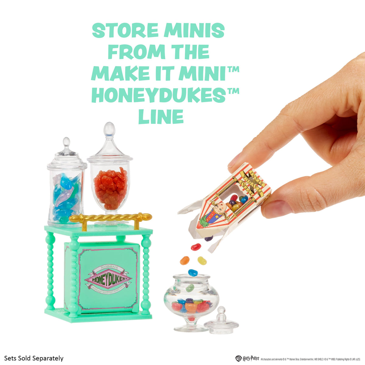 MGA's Miniverse Make It Mini Honeydukes Trolley Harry Potter Mini Collectibles, 50+ Pieces, DIY, Resin Play, Replica Food, NOT Edible, Collectors, 8+
