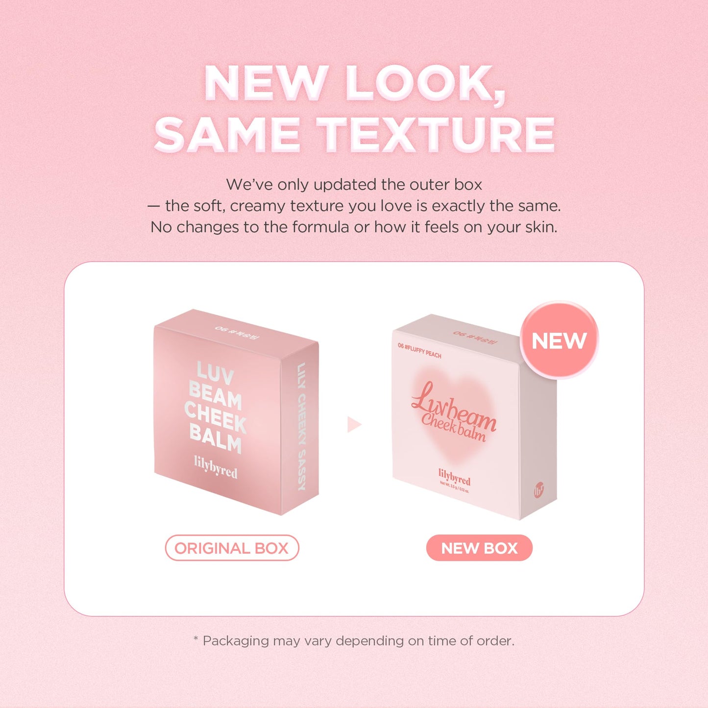 lilybyred Luv Beam Cheek Balm | Heart-Shaped Korean Cream Blush, Semi-Matte Finish, Long-Lasting, Blendable & Buildable, Soft Cr