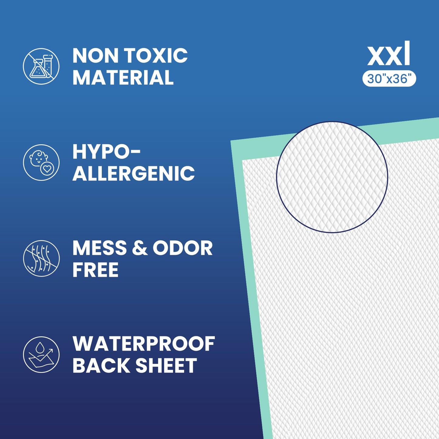 AOZITA 100 Pack Disposable Underpads 30" x 36" Incontinence Chux Pads Ultra Absorbency Protective Bed Pads, Heavy Duty Leakproof Absorbent Bed & Pee Pads for Adult, Senior, Kids and Pet