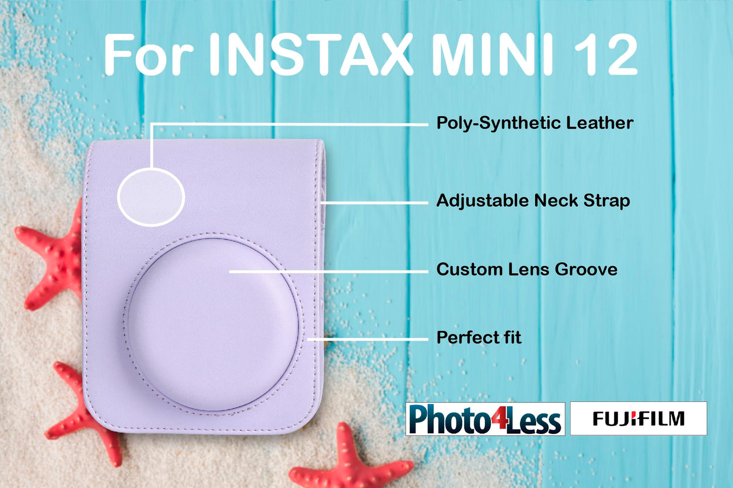Fujifilm Instax Mini 12 Instant Film Camera, Fuji Instax Mini Film (20 Sheets), Fuji Rainbow Instant Film (10 Sheets), Protectiv