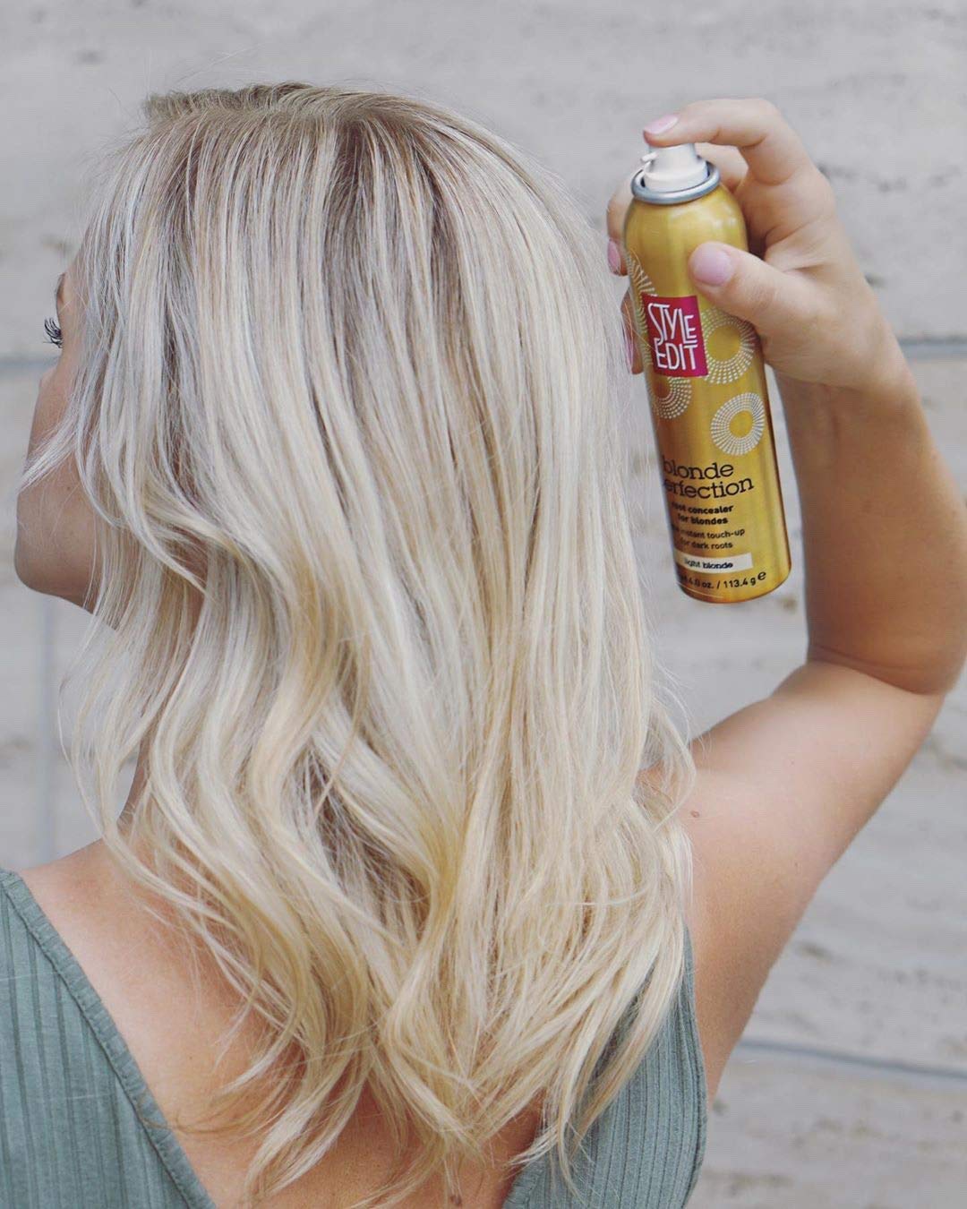 STYLE EDIT LIGHT BLONDE Root Concealer Touch Up Spray | Instantly Covers Grey Roots | Professional Salon Quality Cover Up Hair P