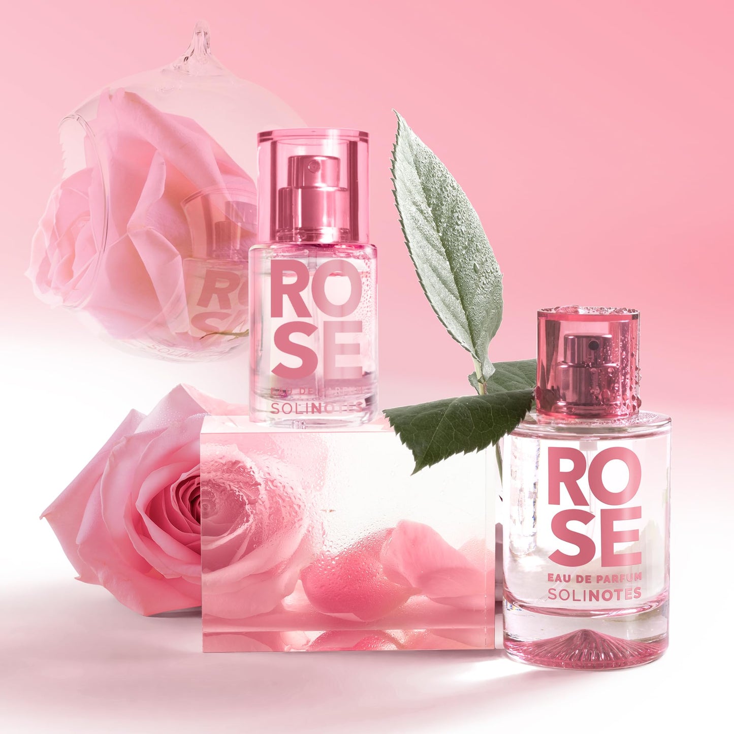 Solinotes Rose Perfume for Women, 0.5 Fl Oz/ 15 ML Eau De Parfum, Delicate Floral and Soothing Scent with Premium Ingredients - Clean Perfume, Cruelty Free, Vegan, Made in France