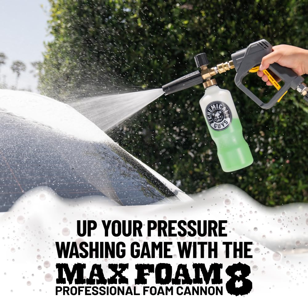 Chemical Guys CWS_402 Mr. Pink Super Suds Shampoo & Superior Surface Cleaning Soap, 128 fl oz (1 Gallon) + HOL144 TORQ Foam Cannon Snow Foamer , Works With Pressure Washer (2 Items)