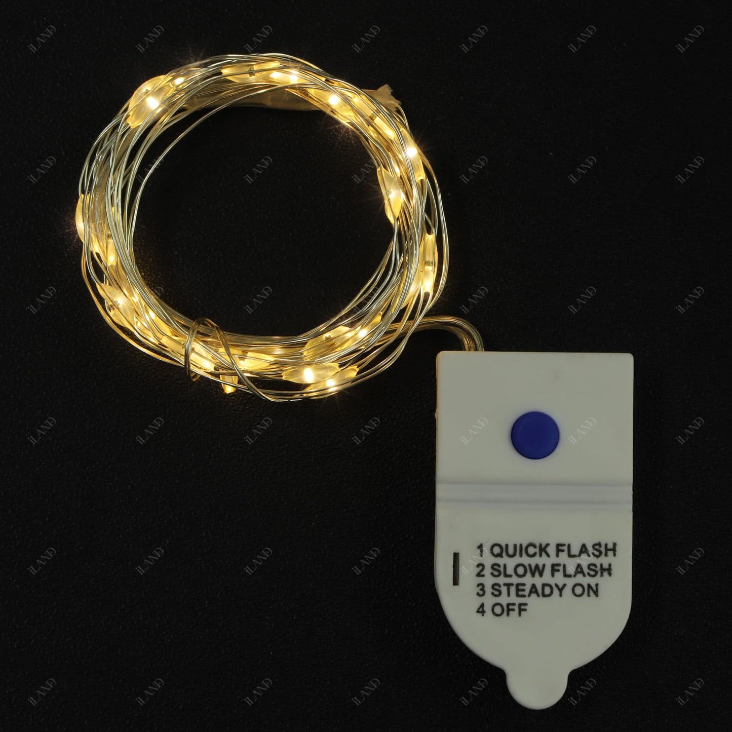 iLAND 1/12 Scale Accessories of Dollhouse Lights, 2pcs Battery Operated Mini Light Strings 5ft with 30 Bulbs for Elf Accessories, Miniature Stores, Dollhouse Christmas Decoration