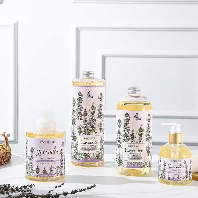 ROMIIE ZOI Liquid Hand Soap Refill, Lavender, Gentle & Moisturizing Formula, 750 ML/ 26 FL OZ