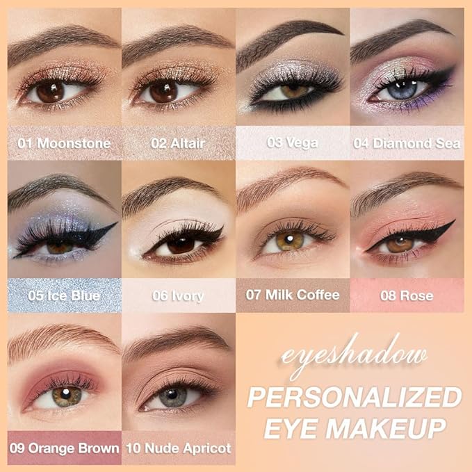 Single Cream Eyeshadow,Ivory Matte Eye shadow Pallette,Waterproof&Long Lasting Mini Eyeshadow,Soft Matte Eye Makeup,Vegan & Cruelty-Free Eye shadow for Brown Blue Green Eyes #06