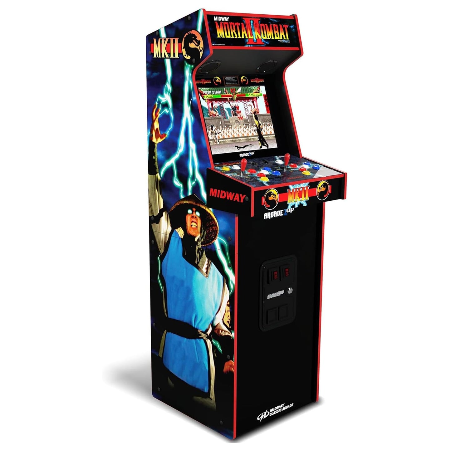 Arcade1Up Mortal Kombat II Deluxe Arcade Machine for Home - 5 Feet Tall - 14 Classic Games