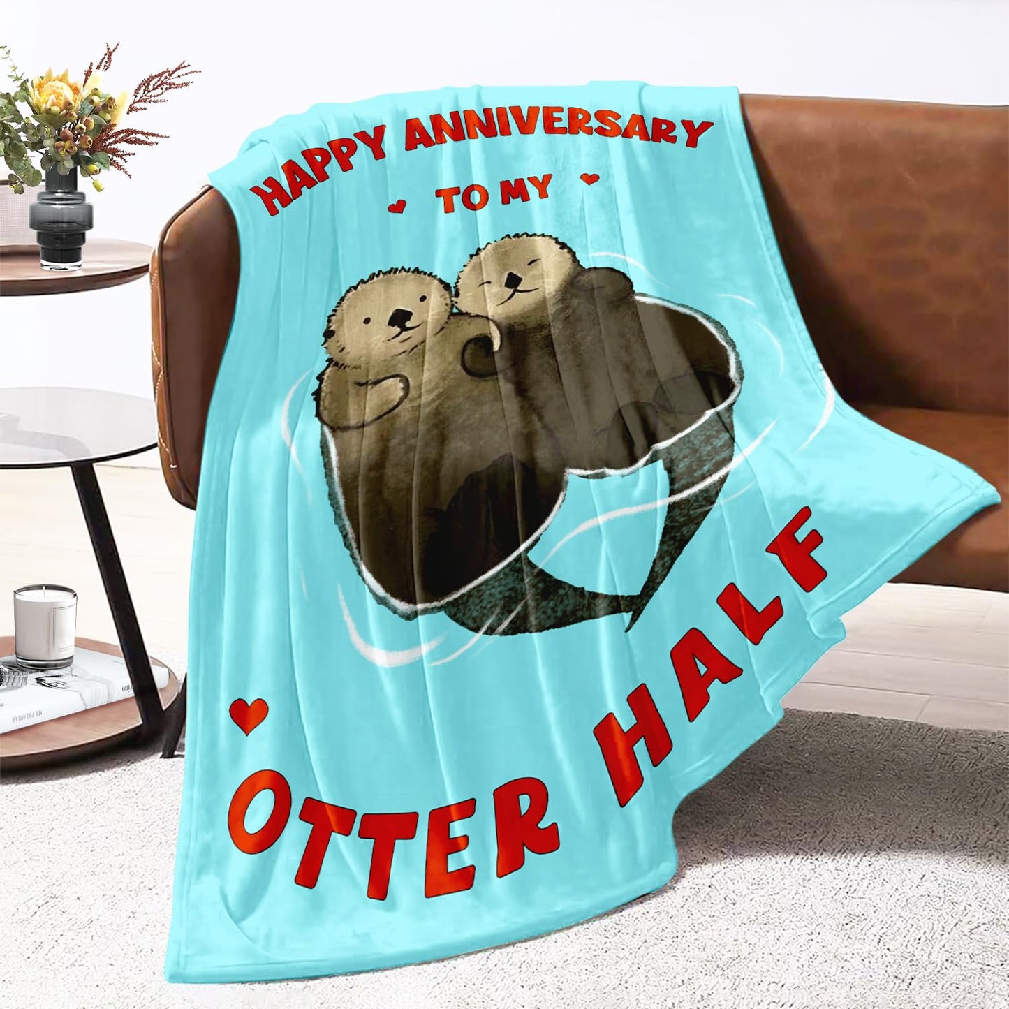 Wedding Anniversary Blanket Gifts for Women Men - Happy Anniversary Wedding Romantic Gifts for Wife Husband Boyfriend Girlfriend Couple Gifts for Him Her - I Love You Gifts - Throw Blanket 50"X60"