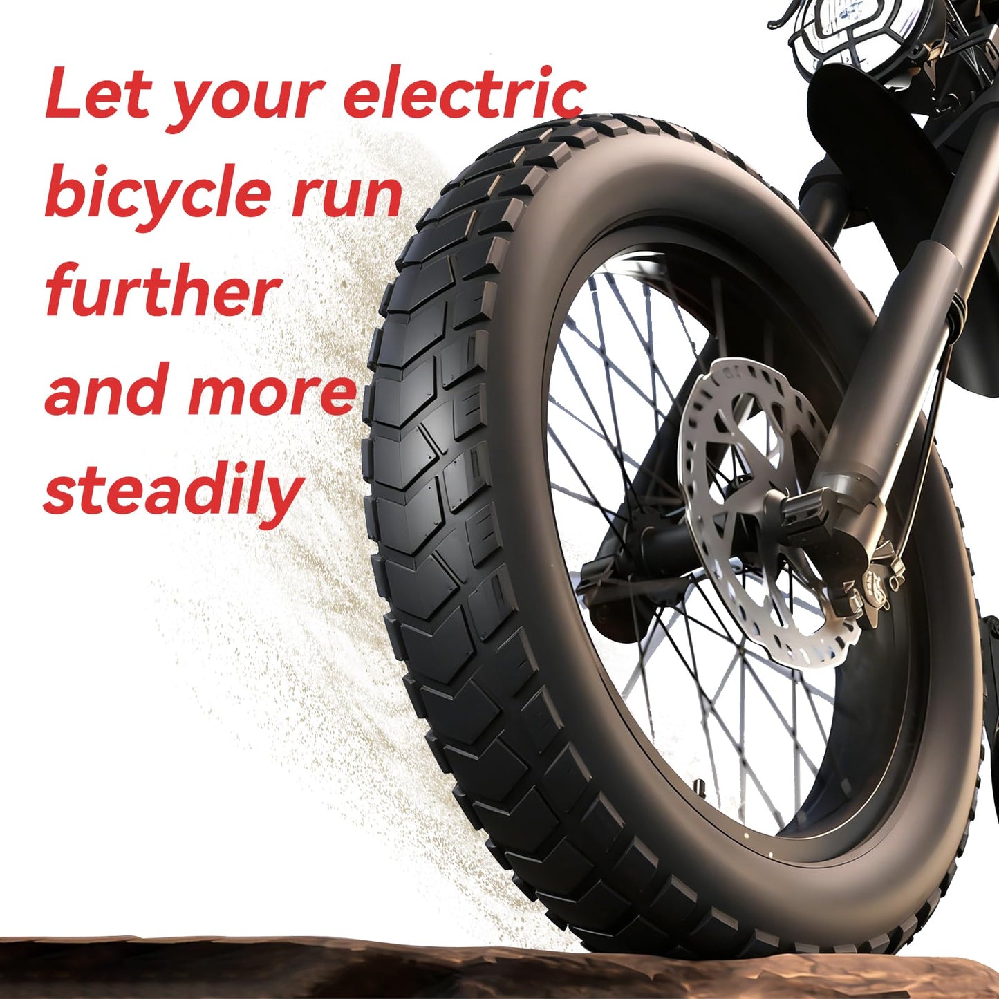 2-Pack NEZHA 26×4.0 Fat Tire for Electric Bikes & Fat Bikes, All-Terrain Puncture-Resistant Bicycle Tire, Durable Replacement Tire for Snow, Sand, Trails & Urban Roads