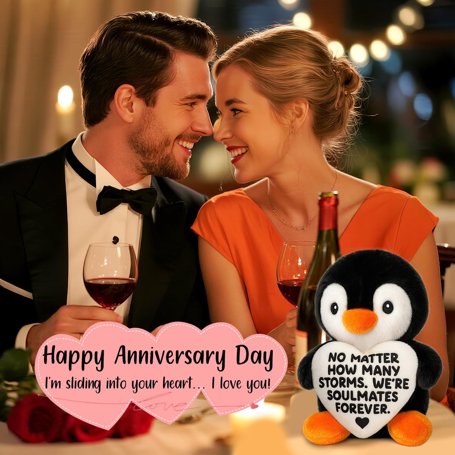 Happy Birthday Gifts for Women Men Unique Birthday Gift Ideas for Best Friend Sister Brother Year Old Teens Dad Mom Grandpa Grandma Cute Funny Emotional Inspirational Support Positive Penguin - 6inch