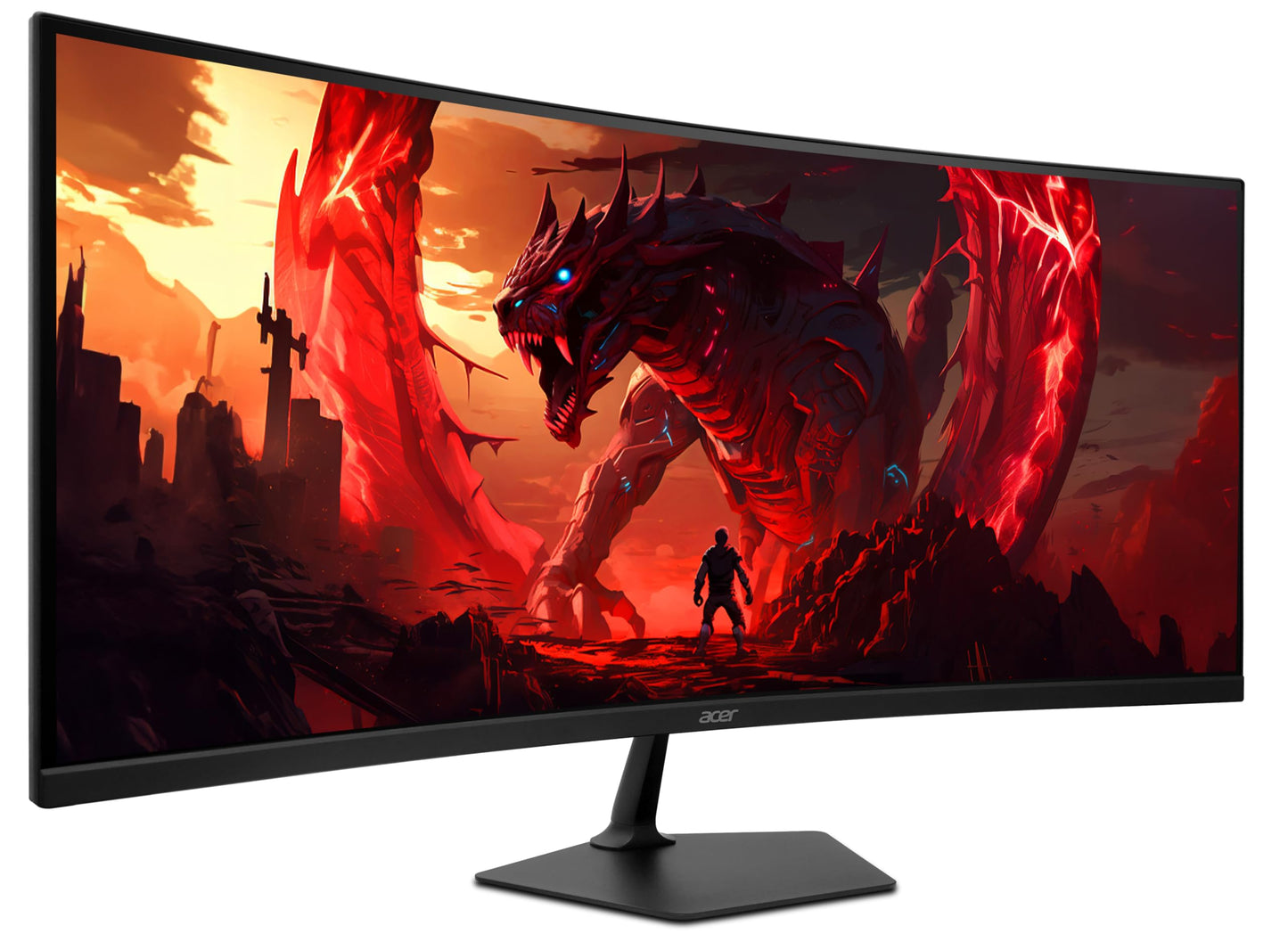 acer Nitro 34” 1500R 21:9 Curved Zero-Frame QHD 3440 x 1440 IPS Gaming Monitor | AMD FreeSync Premium | Up to 120Hz Refresh | 1ms VRB | 1 x Display Port 1.4 & 2 x HDMI 2.1 Ports | EDA340CUR J0biip