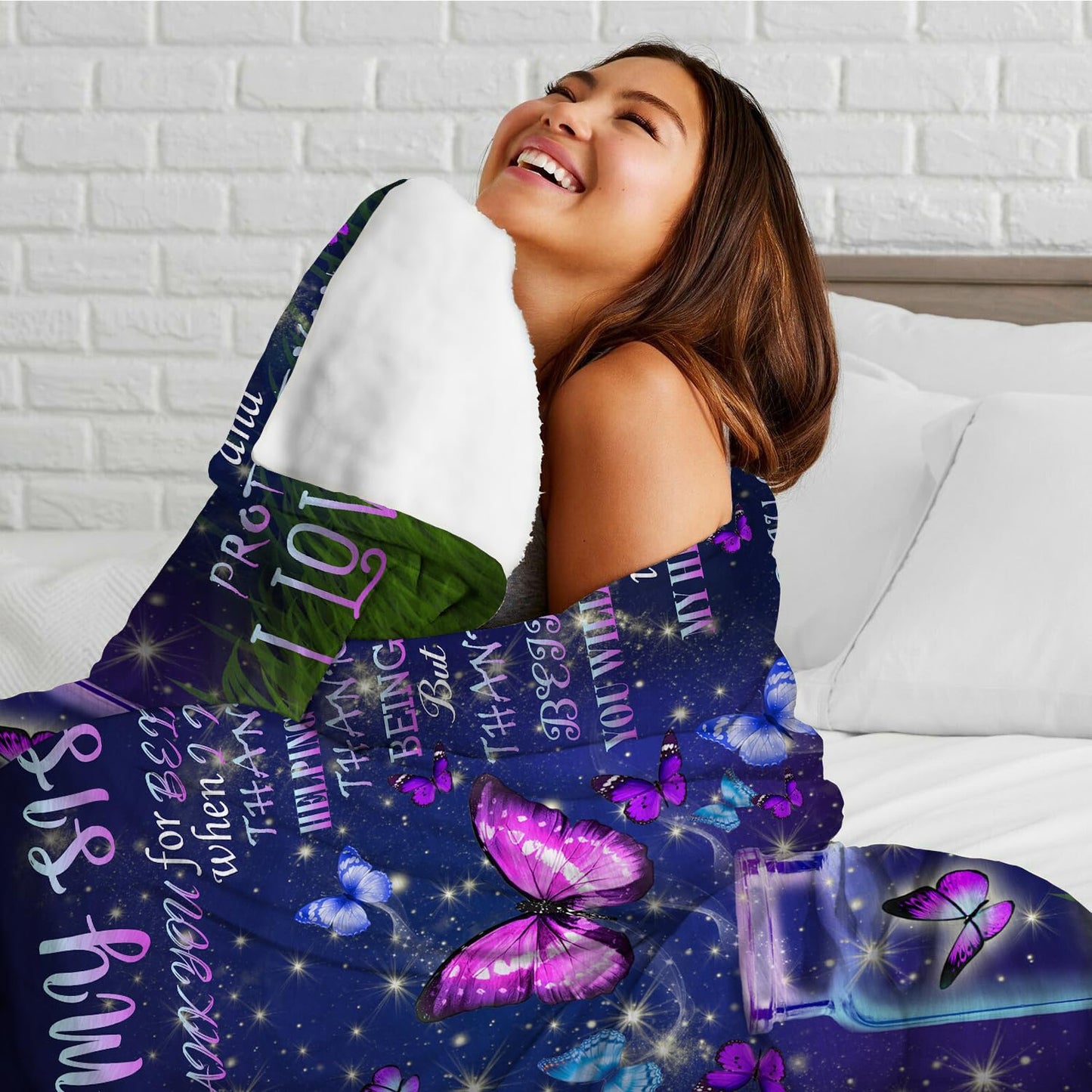 CUDEVS Sister Birthday Gift Ideas, Birthday Gifts for Sister, Birthday Gift for Sister, Sister Birthday Gifts,Sister Blanket 60" x 50"