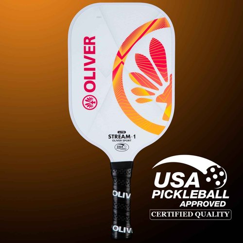 Pickleball Paddle Stream-1 Lite - Fiberglass Surface, 13mm Polypropylene Honeycomb Core, Lightweight, Extended Reach, USAPA Approved - Maximum Speed, Control, and Power