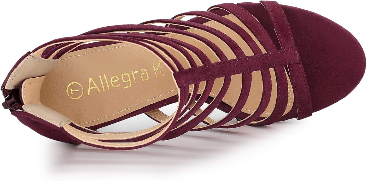 Allegra K Women's Stiletto Platform Heels Strappy Gladiator Heel Sandals