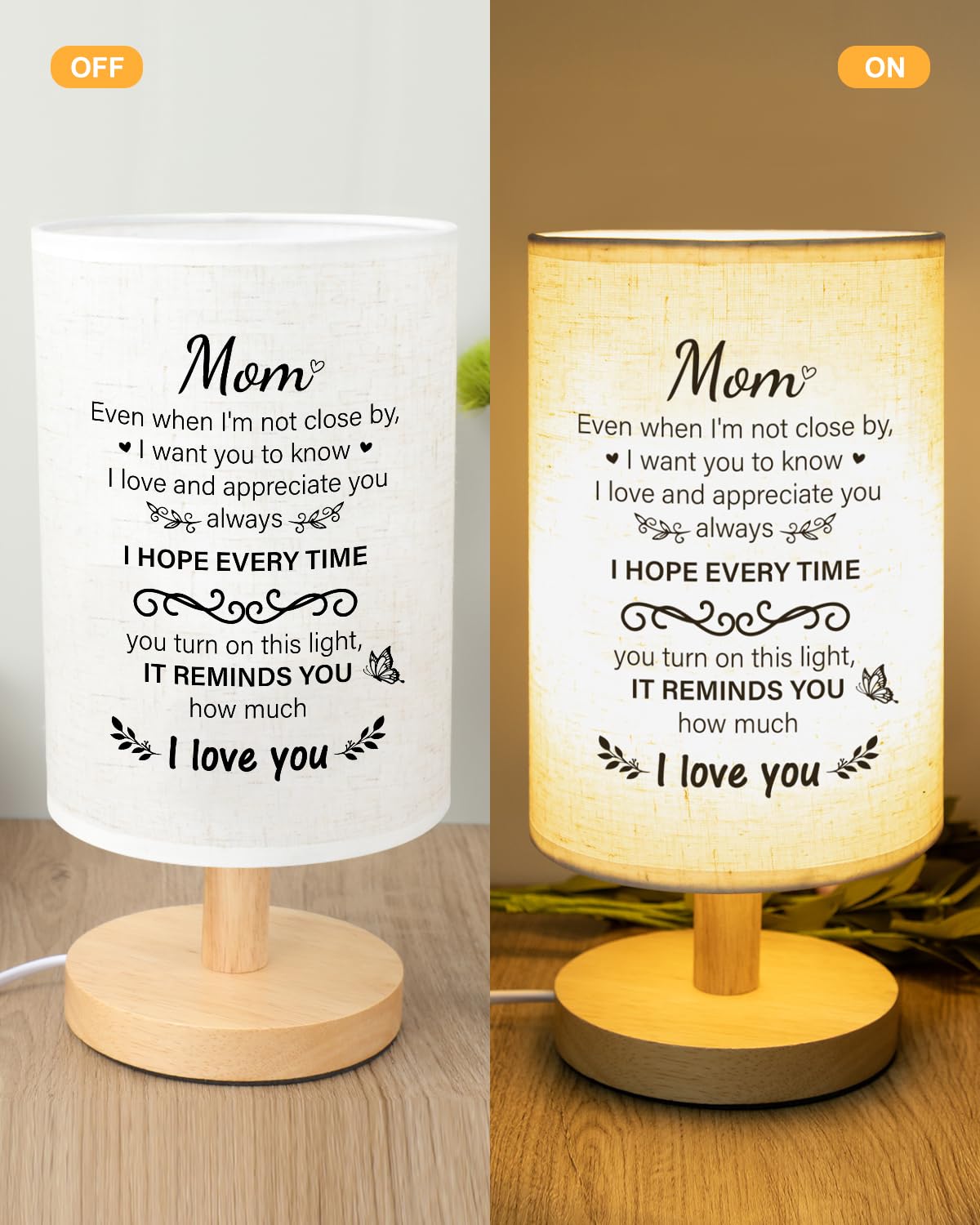 SOUHONEY Mom Birthday Gifts from Daughter Son, Christmas Mom Gifts from Daughter Son, Unique Mothers Day Valentine Gifts for Mother, Beautiful Mother Lamp Gifts for Home Decoration