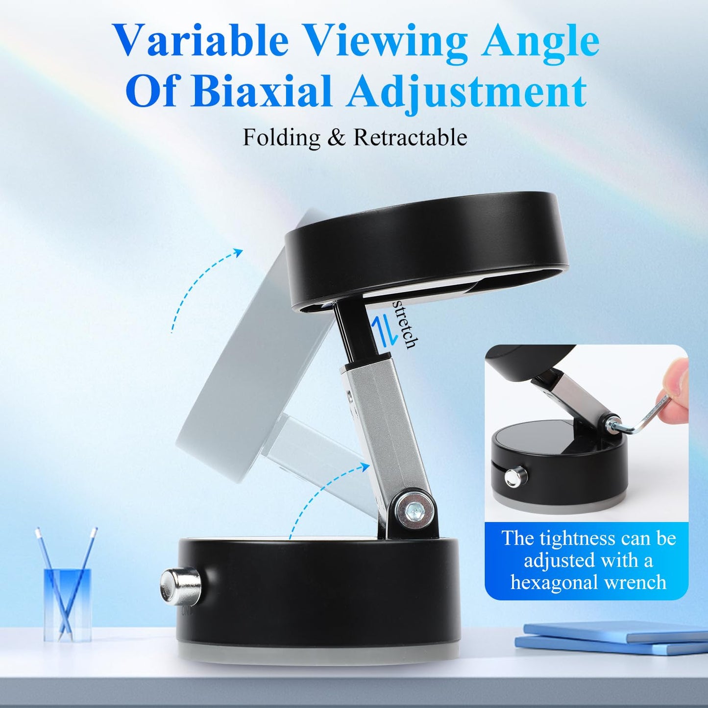 Kanroadi Vacuum Magnetic Suction Phone Holder, 2025 New Magnetic Suction Phone Mount, Foldable Portable Double-Sided Vacuum Magn