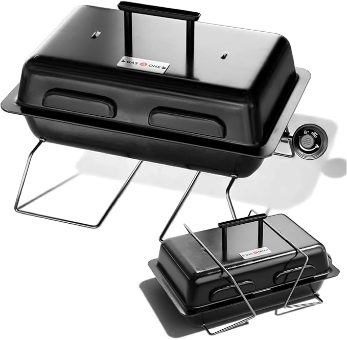 GasOne GPT-25 Propane Burner Gas Grill with Foldable Legs – Portable Grill Propane BBQ Grills with Adjustable Regulator – ...