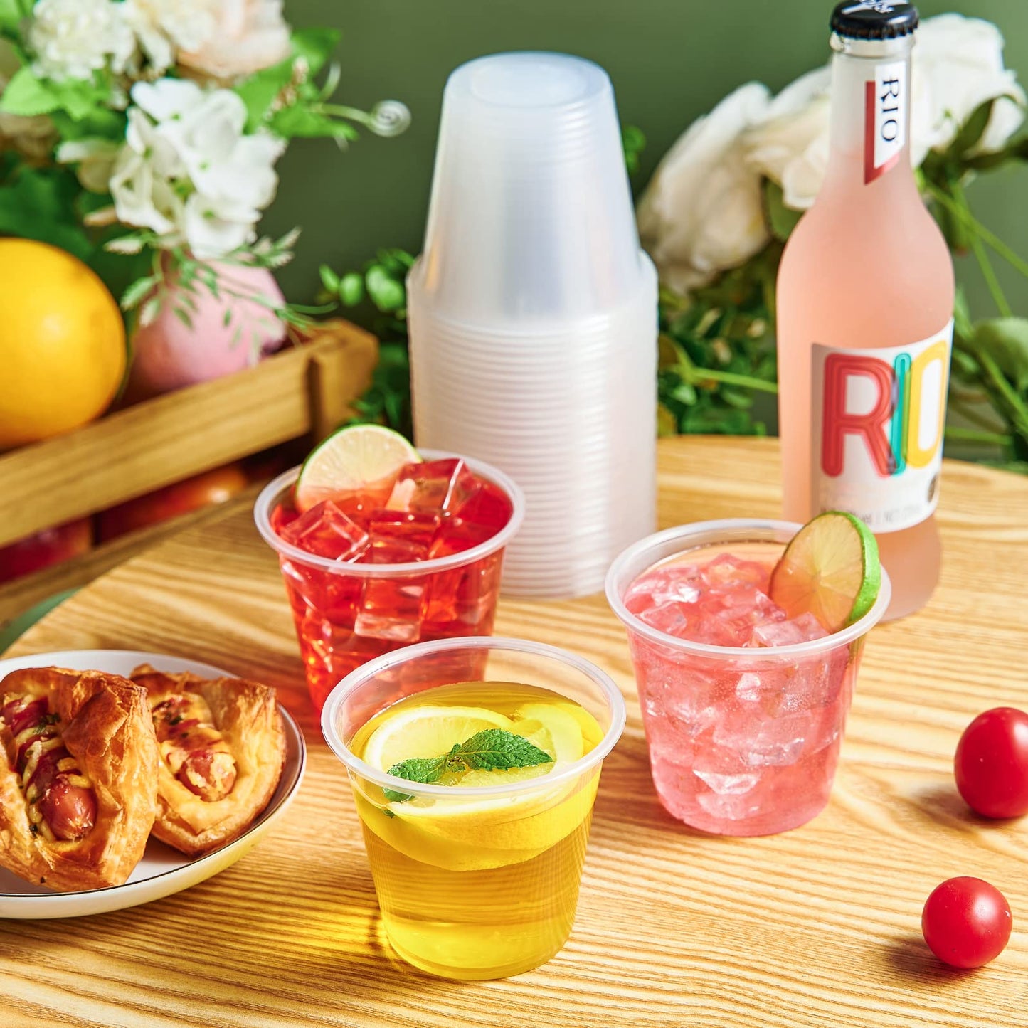 Lilymicky 600 Pack 9 oz Disposable Clear Plastic Cups, 9 Ounce Party Cups for Cocktail, Parties, Picnics, and Events