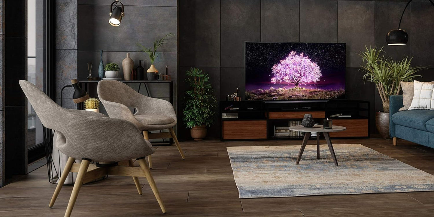 OLED C1 Series 55” Alexa Built-In 4K Smart TV (3840 X 2160), 120Hz Refresh Rate, Ai-Powered 4K, Dolby Cinema, Wisa Ready, Gaming Mode (OLED55C1PUB, 2021)