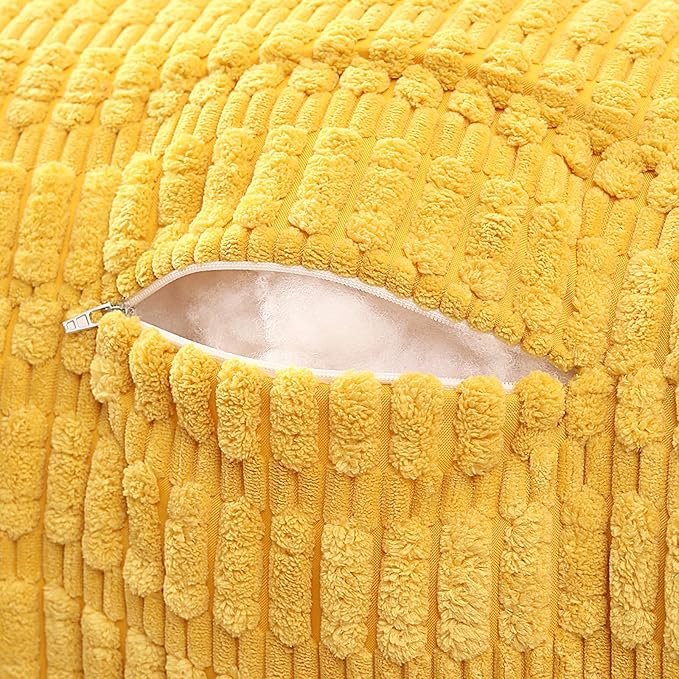 PAJEO Reading Pillow for Sitting in Bed, Large Backrest Reading Pillow with Arm Rest,Back-Rest Support Cushion for Sit Up on Couch, Sofa, and Floor, Dorm Essentials (Yellow Corduroy, Large(19"))