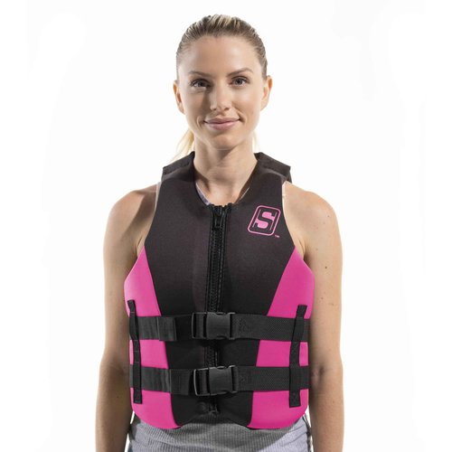 Seachoice Evoprene Multi-Sport Life Jacket - M - Pink/Black, Fits Chest 33-36 in, USCG Level 70