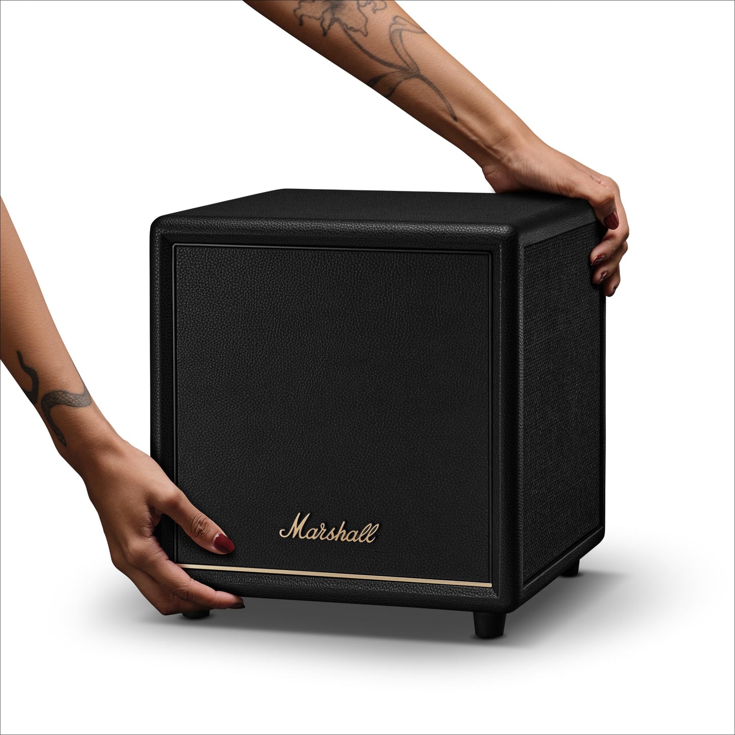 Marshall Heston Sub 200 Subwoofer - Deep Bass for TV, Movies, and Music | Bluetooth LE and RCA Mono Connectivity - Black