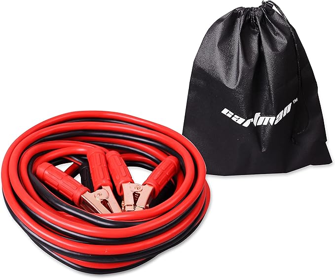 CARTMAN 1 Gauge 25Feet Jumper Cables 800AMP Heavy Duty Booster Cables with Carry Bag