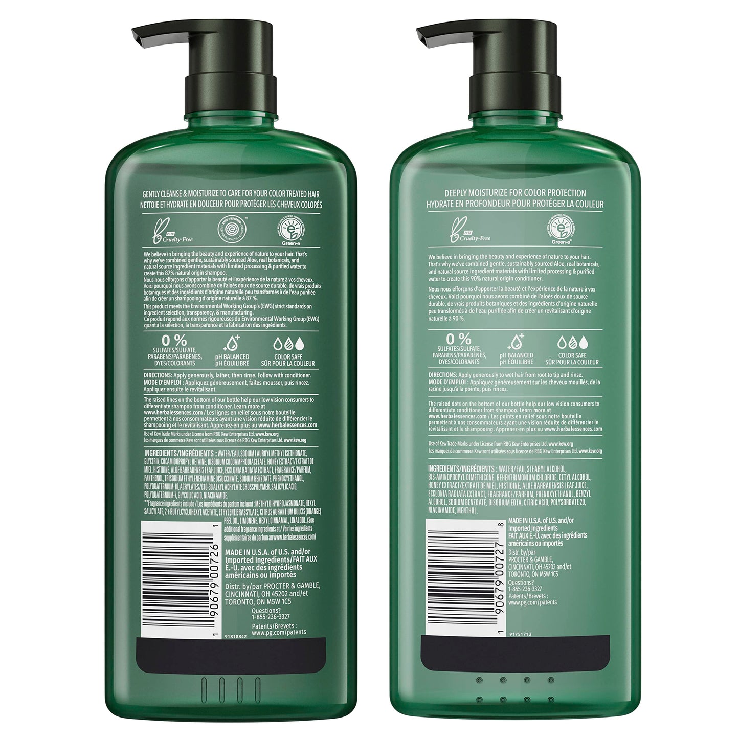 Herbal Essences Sulfate Free Shampoo and Conditioner Set, Infused with Honey and Vitamin B, Moisturizing, Safe for Color Treated