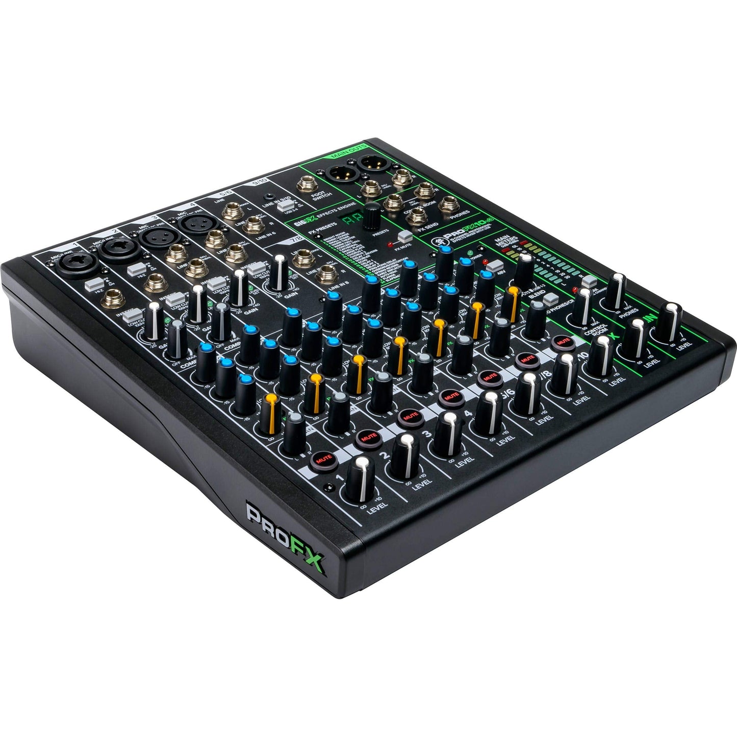 Mackie Profx10V3 10-Channel Professional Analog Mixer With Usb, Onyx Mic Preamps And Gigfx Effects Engine