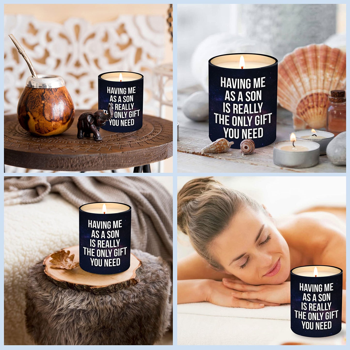 Birthday Gifts for Mom from Son - Mom Birthday Gifts from Son - Moms Gift Ideas from Son - Mother Gift, Funny mom Candle, 10 Oz Jar Lemongrass Scent